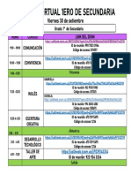 Horario de 1ero Virtual - Viernes 30-09 PDF