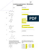 OC03 - Aromatic Hydrocarbons - Worksheet - ANSWERS PDF