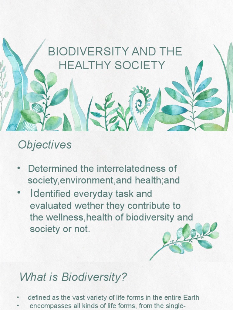 BIODIVERSITY AND THE HEALTHY SOCIETY-WPS Office | PDF