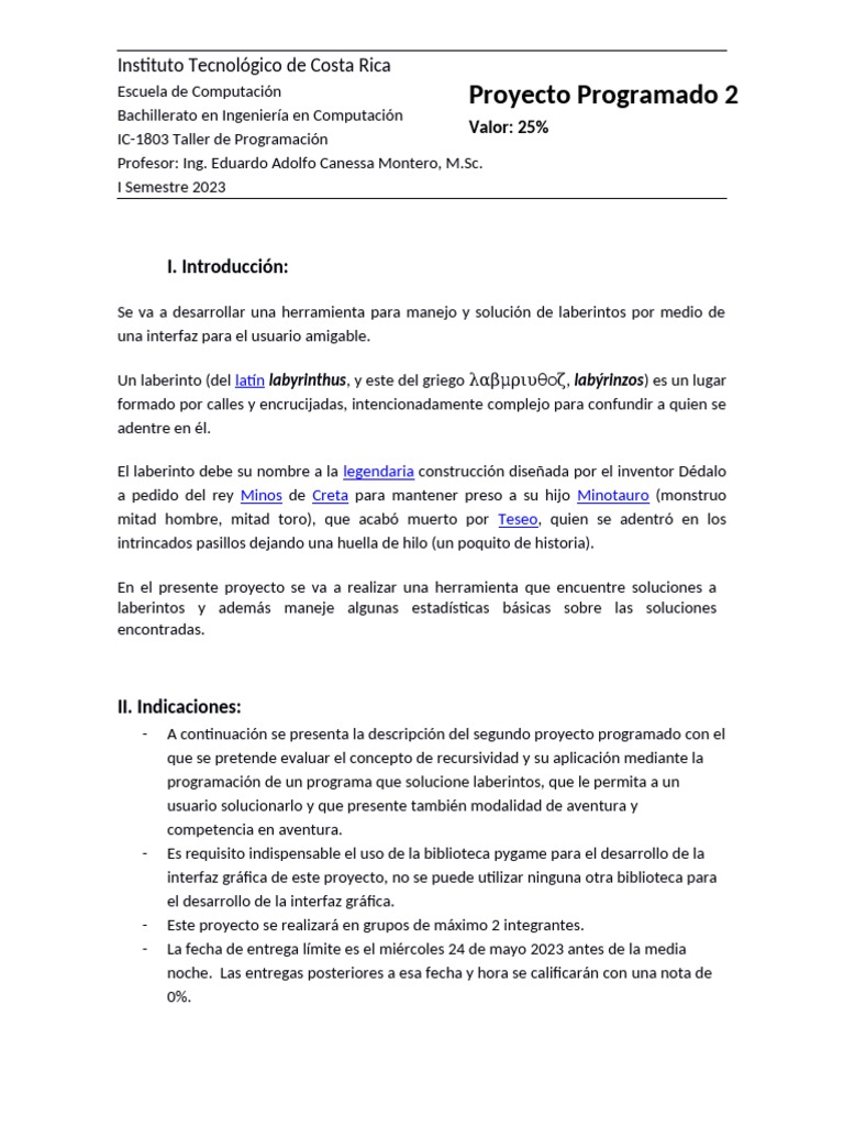 Taller - de - Programación - Proyecto - 2 - Isem2023 - EACM PDF | PDF