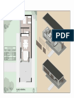 Tabela de ambientes y plano de distribución de una casa