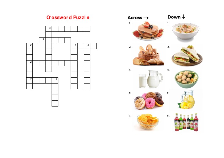 Food Scrap Crossword A Puzzle for Environmental Awareness and Fun.