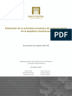 Estimación de Actividad Económica de La Región Norte de La Rep. Dom.