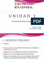 Clase Unidad Uno Privado I Power Point PDF