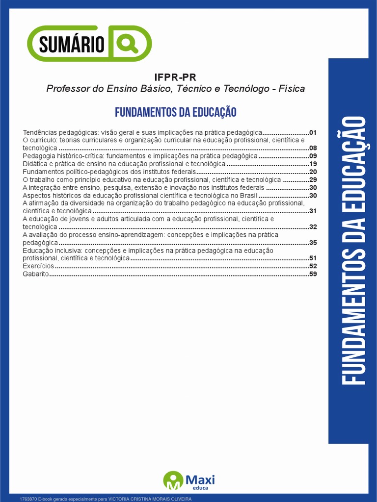 Fundamentos - Da - Educacao Concurso | PDF