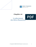 CH 26 Le Placement Des Titres Financiers PDF