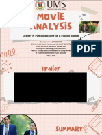 Movie Analysis Jimmy P - Psychotherapy of A Plains Indian PDF