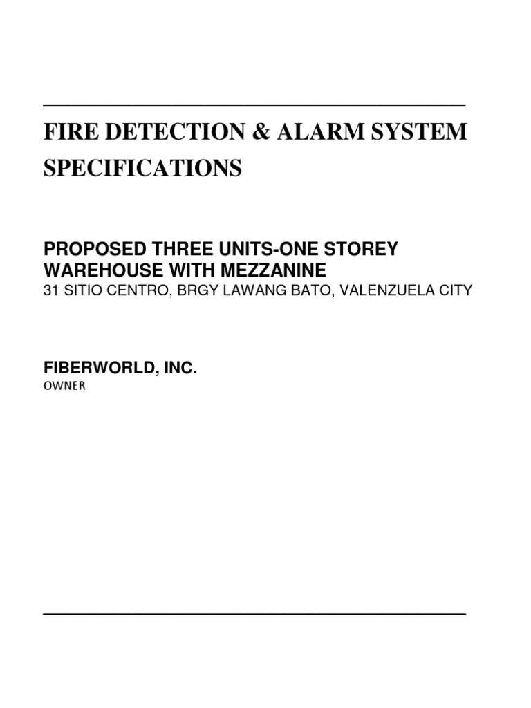Fdas Specs Pdf Pdf Specification Technical Standard Indemnity