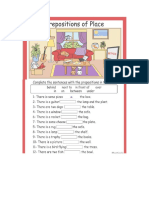 Prepositions of place exercise 1