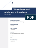 Diferencias Entre El Socialismo y El Liberalismo.
