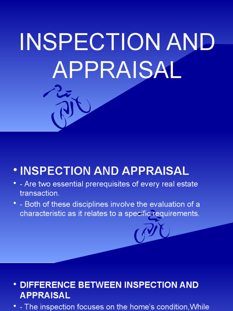 Inspection and Appraisal PDF Real Estate Appraisal Evaluation
