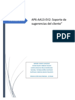 AP6-AA13-EV2 Soporte de Sugerencias Del Cliente