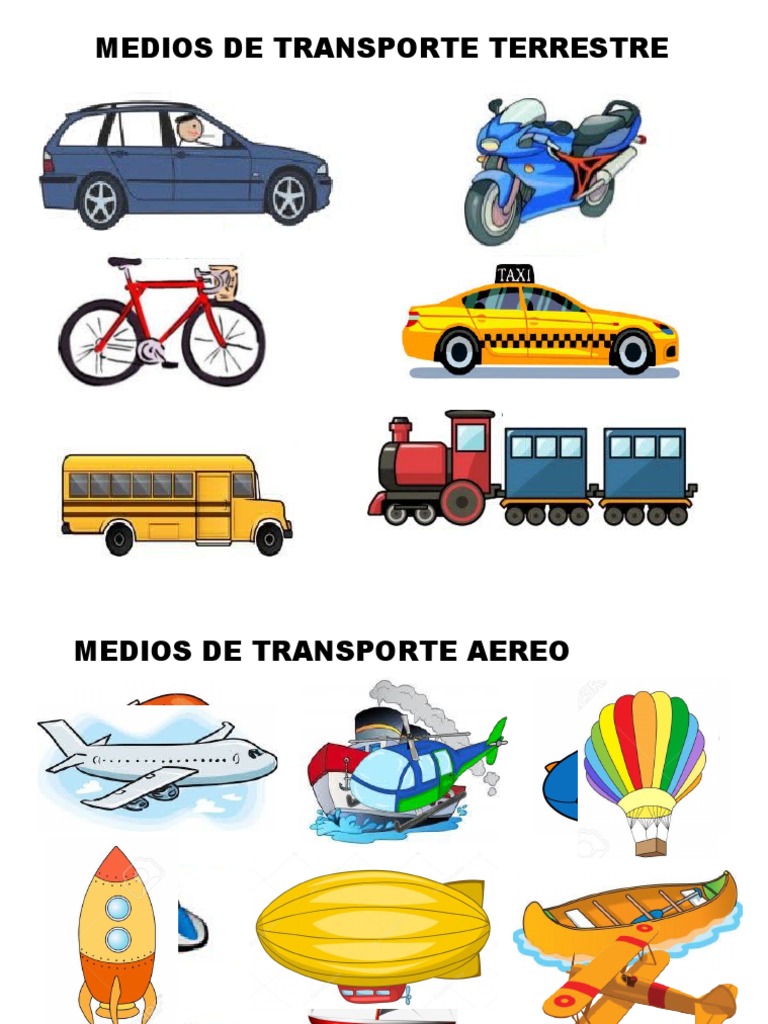 Medios de Transporte Terrestre Acuatico y Aereo | PDF