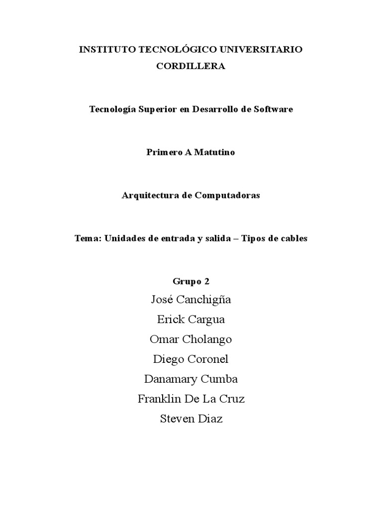 Instituto Tecnológico Universitario Cordillera PDF Periférico
