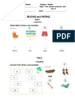 Ôn Tâp HKII 25-4 - Grade 2