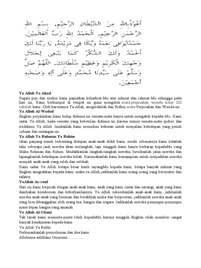 Doa Perpisahan Kelas Xii Pdf