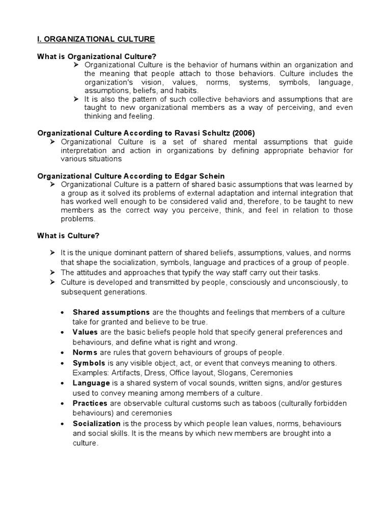 Understanding Organizational Culture | PDF | Organizational Culture ...