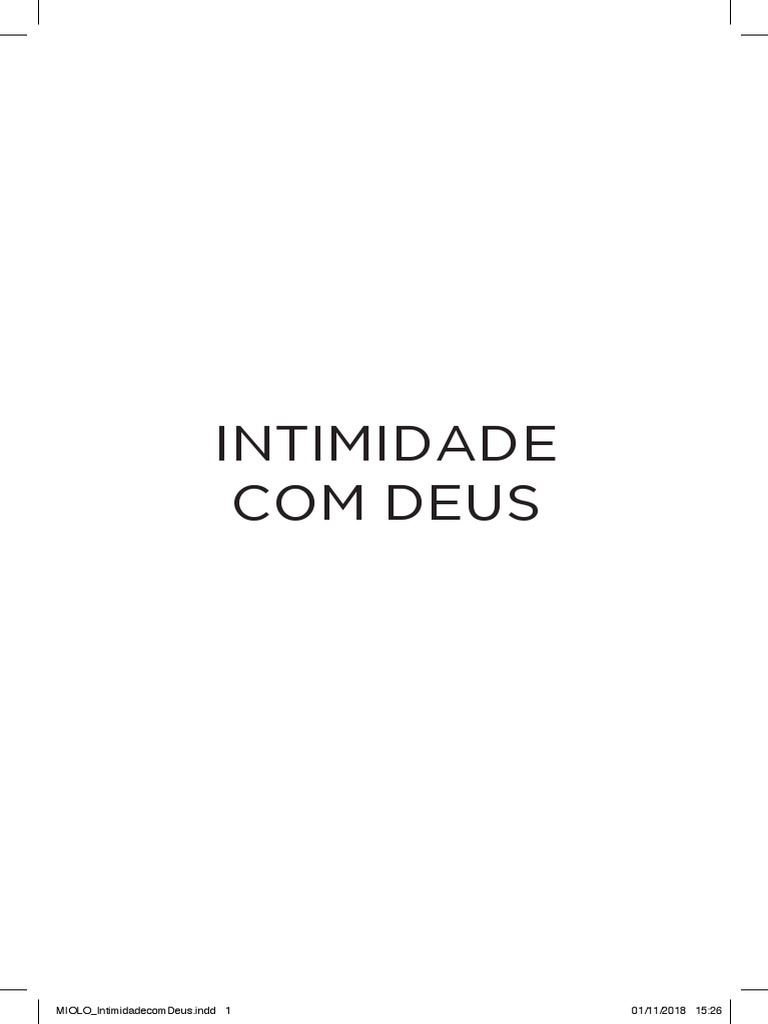 Intimidade Com Deus PDF | PDF | Amor | Deus