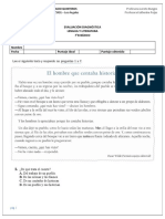 Evaluación diagnóstica de Lengua y Literatura para 7° básico