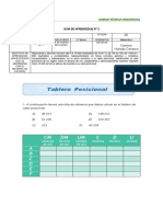 Guia de Aprendizaje Tablero Posicional. Matematica 4º Basico