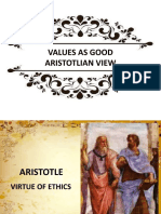 Values As Good Aristotlelian View