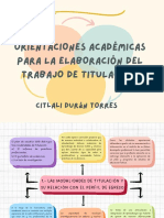 Orientaciones Académicas para La Elaboración Del Trabajo de Titulación PDF