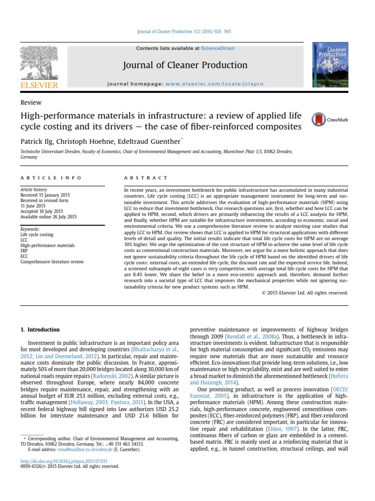 High-Performance Materials in Infrastructure A | PDF