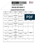 Horario Del Sexto C