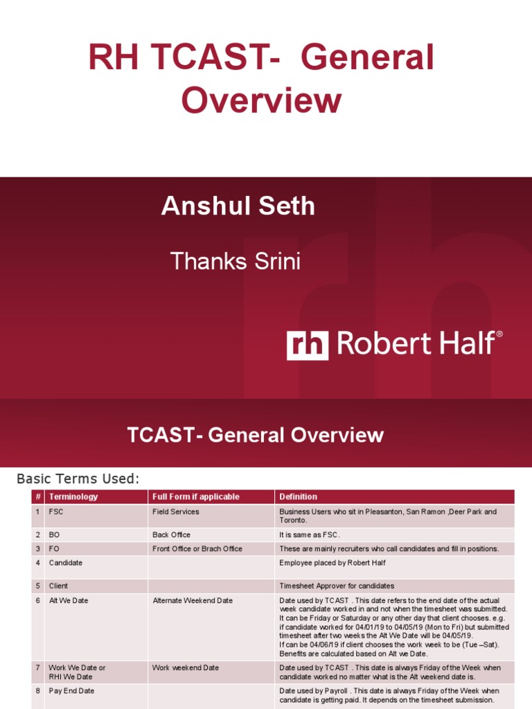 Tcast overview basics pdf employment temporary work
