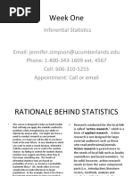 Lesson One Introduction To Inferential Statistics