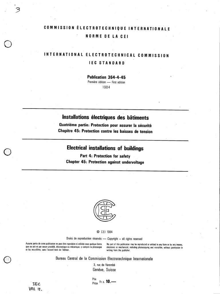 IEC 60364-4-45-1984 Scan | PDF