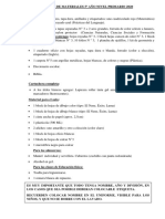 Lista de Materiales 5º Año 2020 PDF
