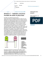 Cableado conectores frontales de audio en placa base