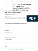 Daftar Hadir Peserta Bimbingan Teknis Guru Penggerak, Pembelajaran Paradigma Baru Dan Implementasi Kurikulum Merdeka Gelombang I1