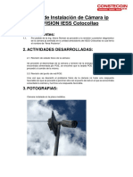 Informe de Instalacion de Camara Ip HIKV