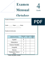 Examen mensual de 4to grado