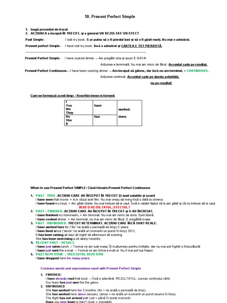 Present Perfect Simple | PDF