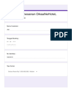 Formulir Pemesanan DikaaNeHoteL PDF