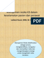 Manajemen Resiko K3 Dalam Keselamatan Pasien Dan Perawat