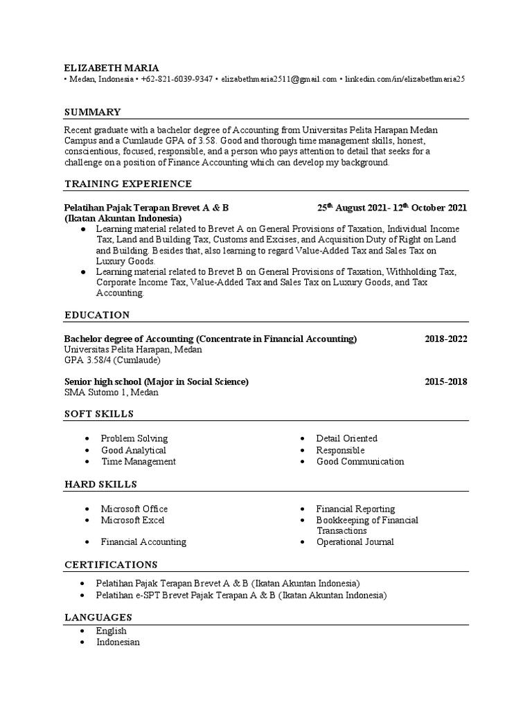 Recent Graduate Seeking Accounting Position to Apply Skills in