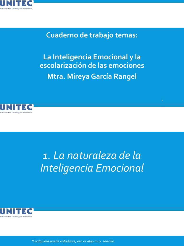 Cuadernillo Inteligencia Emocional | PDF | Las emociones | Inteligencia ...
