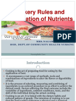 Cookery Rules and Preservation of Nutrients Nagamani
