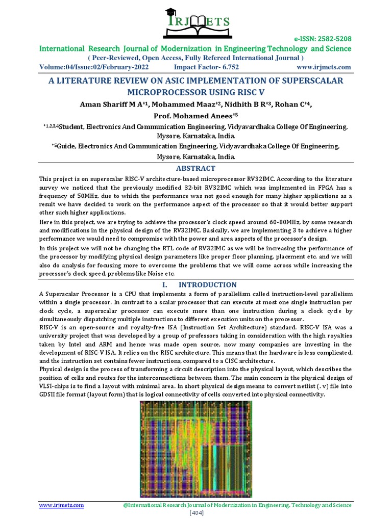 Superscalar RISC-V Microprocessor Review | PDF | Central Processing ...