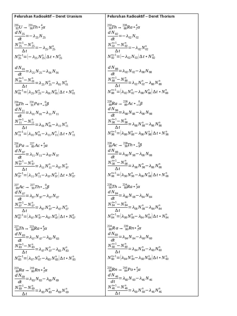 Bateman Eq | PDF | Atoms | Chemical Elements
