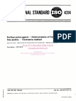 Iso 4314-1977 - Surface Active Agents - Determination of Free Alkalinity or Free Acidity - Titrimetric Method