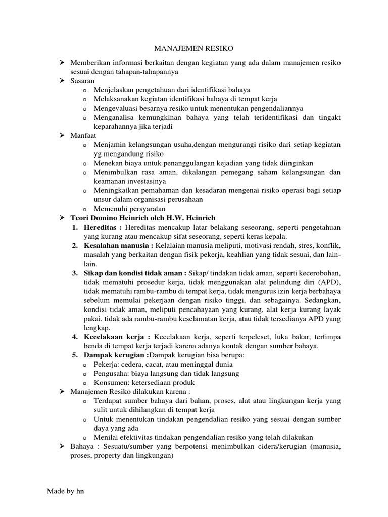 Manajemen Resiko Pdf Pdf
