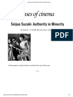 Seijun Suzuki - Authority in Minority - Senses of Cinema