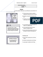 Elementary English diagnostic test summary