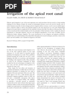 12.1. Irrigation of The Apical Root Canal. (Park & Cols.)