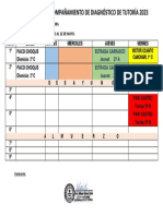 Cronograma de Acompañamiento de Diagnóstico de Tutoría 2023 Segundo Bloque